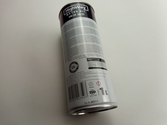 Олива моторна 5W-30 синтетична HighWay SN/CF 1л | Зображення 1