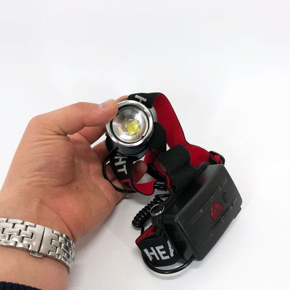 Налобный фонарь X-Balog BL-T09B-P90, мощный тактический  фонарь на голову, водонепроницаемый | Зображення 2