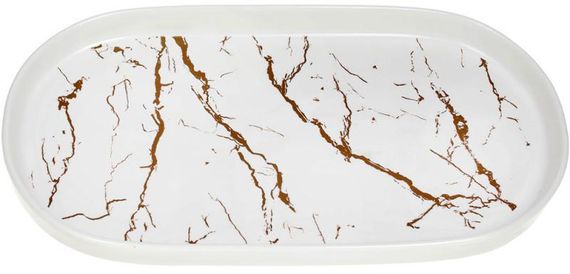 Страва овальна Marmo Bianco White 30х16.5х2.5см