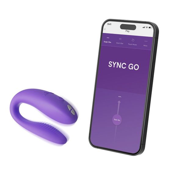 Смарт-вібратор для пар We-Vibe Sync GO Light Purple, тревел-кейс, пульт ДК | Зображення 4