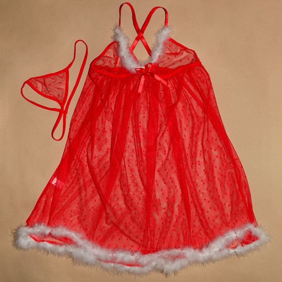Новорічний пеньюар Babydoll 44 M/L S075-I | Зображення 7