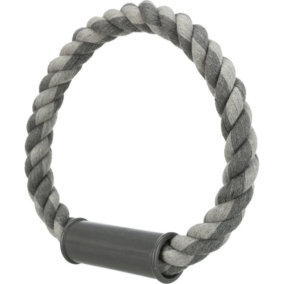 Іграшка Trixie для собак Кільце плетене з пластиковою ручкою текстиль 30 см | Зображення 1