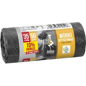 Пакеты для мусора Anna Zaradna черные 35 л 50 шт. (4820102052273) - Топ Продаж!