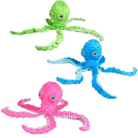 Flamingo Bubbly Plush Octopus фламинго плюшевый осьминог мягкая игрушка с пищалкой для собак
