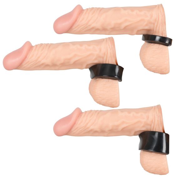 Набор эрекционных колец для мошонки (3шт.) Ball Stretching Kit sexstyle | Зображення 4