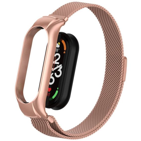 Ремешок Milanese Loop Design для Xiaomi Mi Band 8 Rose Pink | Зображення 2
