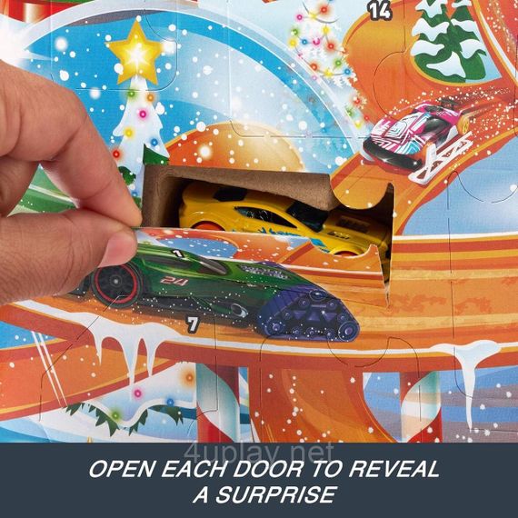 Адвент-календар Хот Вілс 2024/2025 Оригінал Hot Wheels Advent Calendar Новорічний подарунковий набір машинок | Зображення 4