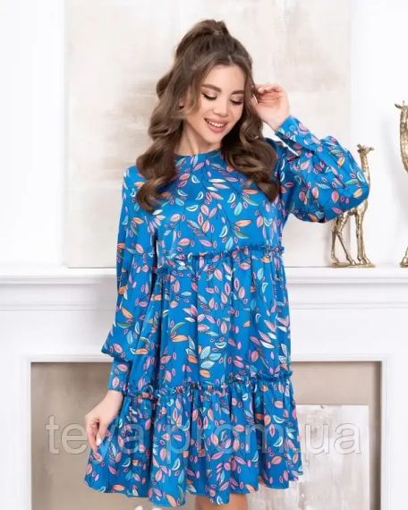 Плаття для жінок колір блакитний розмір L FI_006894 | Зображення 3