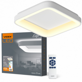 LED Світильник накладний квадратний 72W 2700-6000К 4700Lm 220V білий VLE-ESC-72W Videx