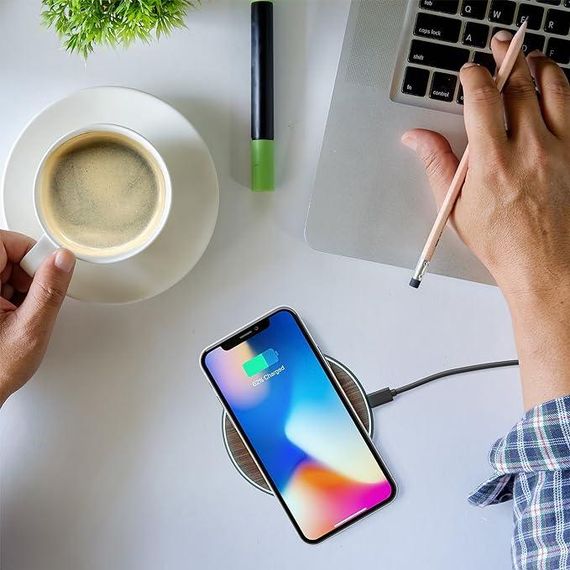 Комплект бездротового зарядного пристрою Wuteku Qi для iPhone від 2018, оновлений — Тонкий і тонкий | Зображення 3