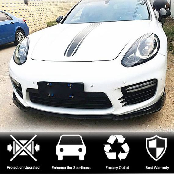Накладка на передній бампер Lip V2 (для Turbo/Turbo S/GTS) для Porsche Panamera 2009-2016 рр | Зображення 1