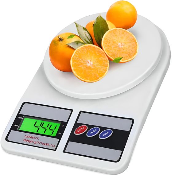 Весы кухонные с подсветкой UChef SF-400, электронные весы для кухни до 10 кг, Белые (1291)