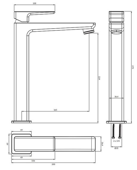 Змішувач для раковини Omnires Parma nickel (PM7412IN) | Зображення 1