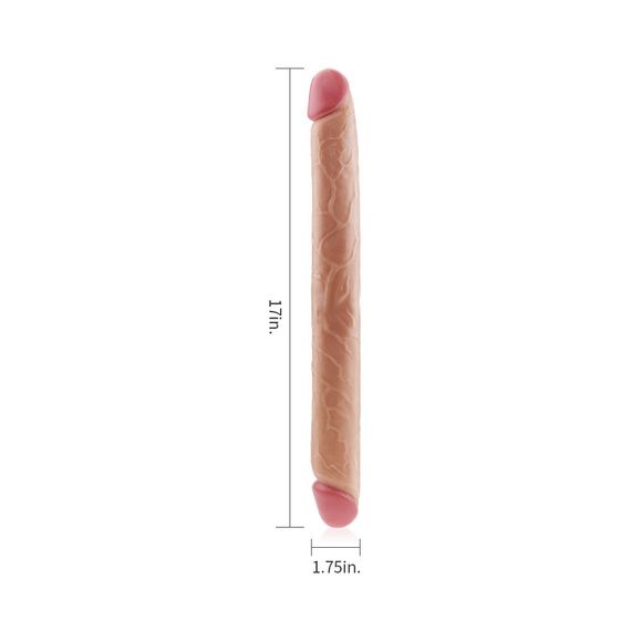 Двухсторонний фаллоимитатор - King-Sized Realistic Slim Ultra Double Dildo 17" sexstyle | Зображення 6