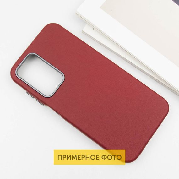 Шкіряний чохол Leather Case Metal Buttons для Xiaomi Redmi 13C / Poco C65 Red | Зображення 2