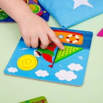 Дерев'яна гра «Мозаїка Транспорт» Україна Vladi Toys | Зображення 3