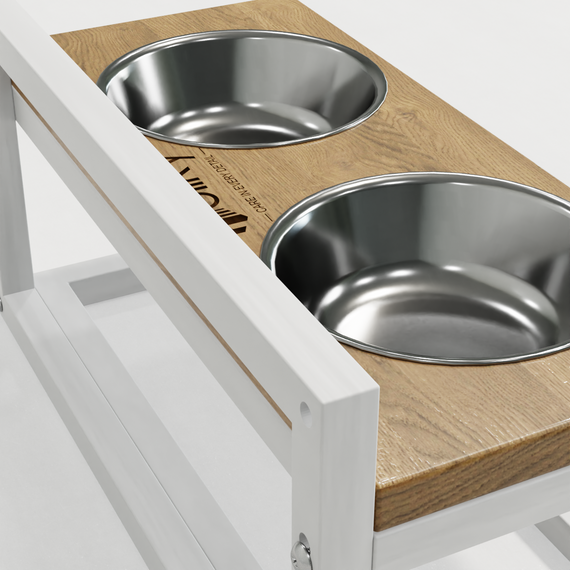 Миски на подставке с регулировкой высоты Hollky Flex S FS-422523-WHNT | Зображення 6
