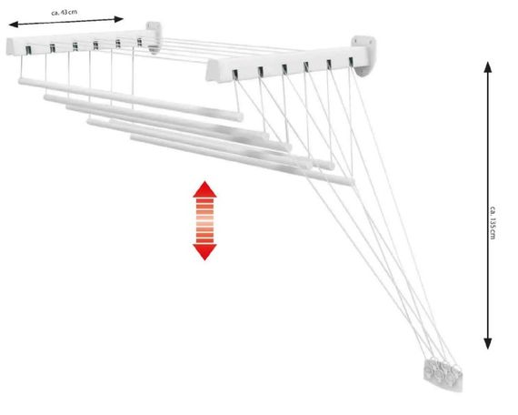 Сушарка для білизни настінно-стельова Casa Si Pick Up 200 White (CS42275X06) | Зображення 1