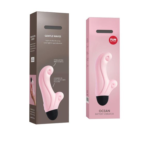 Вибратор-кролик Fun Factory OCEAN, нежно-розовый, для клитора и точки G, 6 режимов, на батарейках sexstyle | Зображення 5