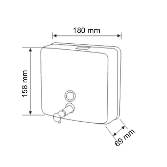Диспенсер для рідкого мила HOTEC 13.115 Stainless Steel | Зображення 3