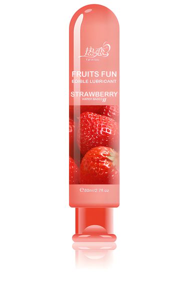 Їстівний інтимний гель зі смаком полуниці 80 ml