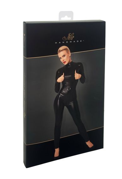Комбінезон Noir Handmade F319 Caged, XL, під латекс, довгий рукав, з доступом, кільце на поясі | Зображення 6