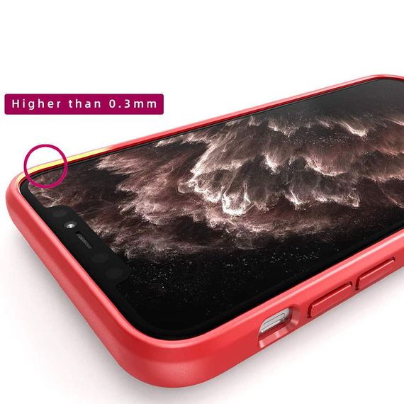 TPU+PC чехол Deen CrystalRing for Magnet (opp) для Apple iPhone 13 Pro (6.1") Бесцветный / Красный | Зображення 4
