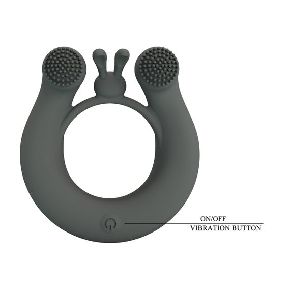 Ерекційне вібро кільце Pretty Love - Master Ring GREY, BI-210324-1 Sex Aura | Зображення 9