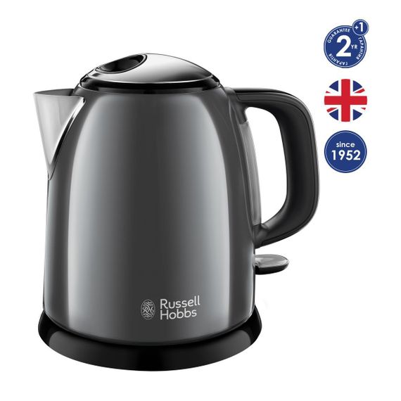 Чайник Russell Hobbs 24993-70 Colours Plus Mini, 2400Вт, 1л., серый (24993-70)