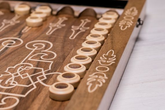 Именные деревянные нарды EcoWalnut L | Зображення 6