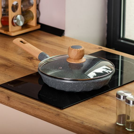 Алюминиевая сковорода 1,8 л с мраморным антипригарным покрытием Ø 24 см серая MGC HP-4-423G | Зображення 5