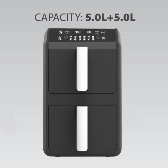 Аэрофритюрница Maestro MR-761 с двумя чашами 5 л и 5 л мультипечь фритюрница аэрогриль | Зображення 3