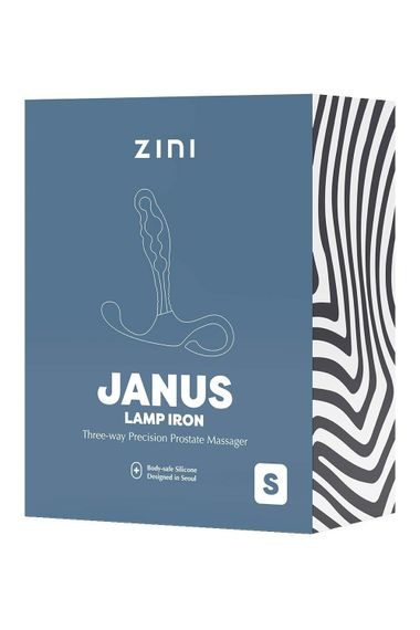 Масажер простати рельєфний, S, Zini Janus Lamp Iron бордовий, 10.4 х 2.2 см | Зображення 2