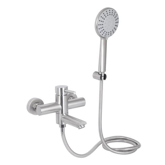 Смеситель для ванны Lidz Aria 006 с поворотным изливом (c душевым гарнитуром) (k35) LDARI006NKS34940 Nickel