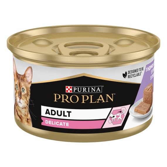 Вологий корм для котів з індичкою Purina Pro Plan Delicate 85 гр | Зображення 1