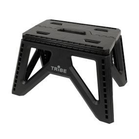 Стілець Tribe Camp Chair Low чорний складаний, Похідний стілець трайб для риболовлі, Крісло кемпінгове для полювання