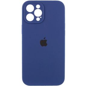 Чехол Silicone Case Full Camera Protective (AA) для Apple iPhone 12 Pro Max (6.7") Синий / Deep navy