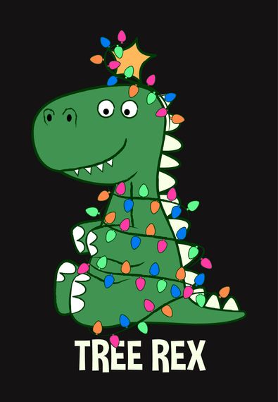 Футболка жіноча чорна з принтом "Tree Rex", XL | Зображення 1