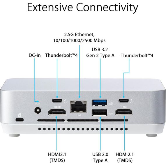 Компьютер ASUS NUC 14 Pro+ RNUC14RVSU900002I Kit(L6) / Ultra 9 185H, M.2 22x80 NVMe; 22x42 NVMe (90AR0051-M000J0) | Зображення 8