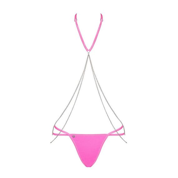 Комплект Obsessive Chainty set Малиновий L/XL Sex Aura | Зображення 2