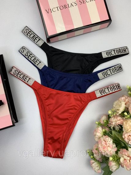 Трусики женские Victoria’s Secret Brazilian VERY SEXY Стразы Виктория Сикрет Бразилиан Черный, M | Зображення 2