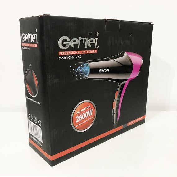 Подарунковий набір: Плойка праску для волосся GEMEI GM-2806 + Фен GEMEI GM-1766 2.6кВт АС | Зображення 3