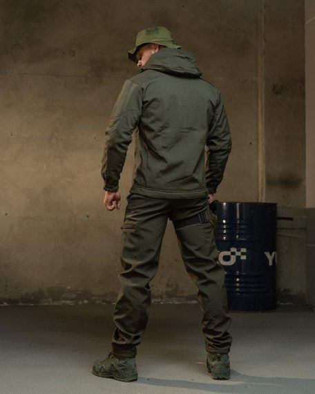 Демісезонний тактичний костюм софтшол Softshell ROCKET олива НП4862 | Зображення 3