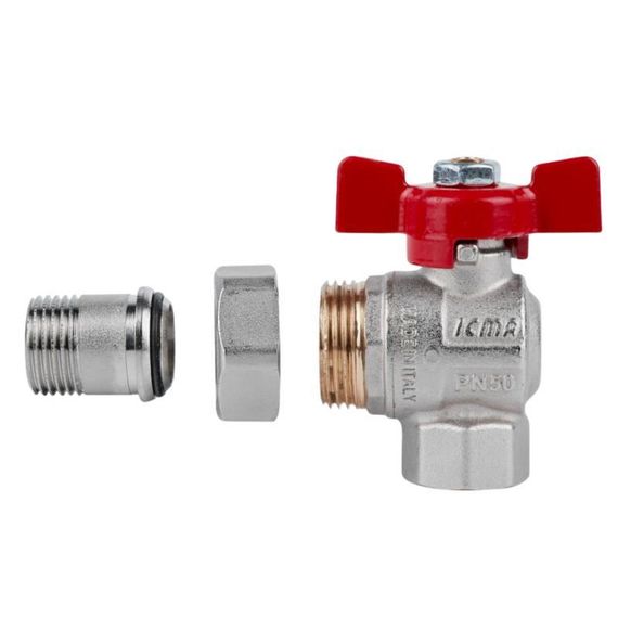 Кран кульовий Icma FAR. ROSSA 1/2" кутовий №361 | Зображення 3