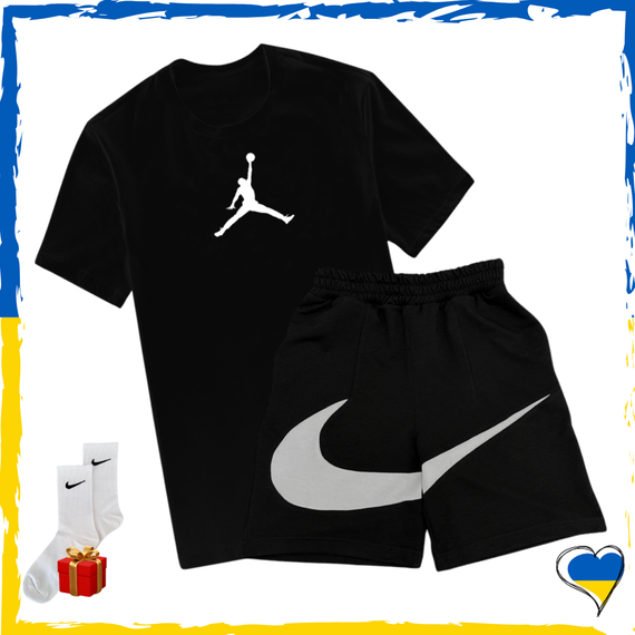 Комплект шорти Nike Big Swoosh та футболки 2шт Jordan. Комплект Найк Біг Свуш XS/S | Зображення 4