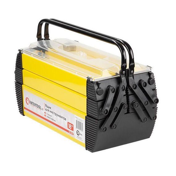 Ящик для інструментів металевий, 5 секцій, 18" 454*210*230 мм INTERTOOL BX-5018 | Зображення 3