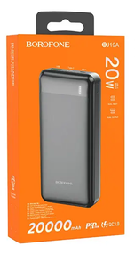 Повербанк Borofone J56A 20000 mAh/ Зарядний пристрій / Power Bank 2xUSB, Type C, micro-USB