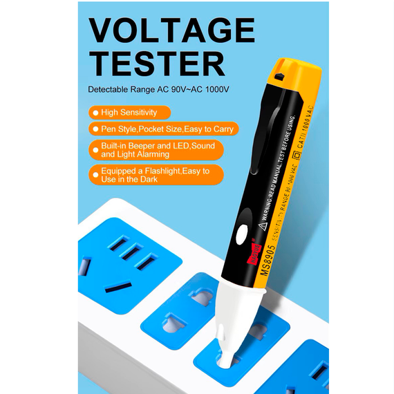 Безконтактный тестер-индикатор напряжения AC Voltage Detector HAOYUE MS8905 | Зображення 1
