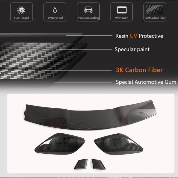 Спойлер V3 (для HB, Карбон) для Mercedes A-сlass W177 2018- рр | Зображення 3