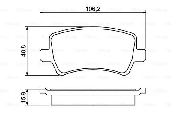 Колодки гальмівні дискові FORD GALAXY 06-,S-MAX 06-, VOLVO S60, V60 10- задн.  BOSCH (0986494248) | Зображення 6